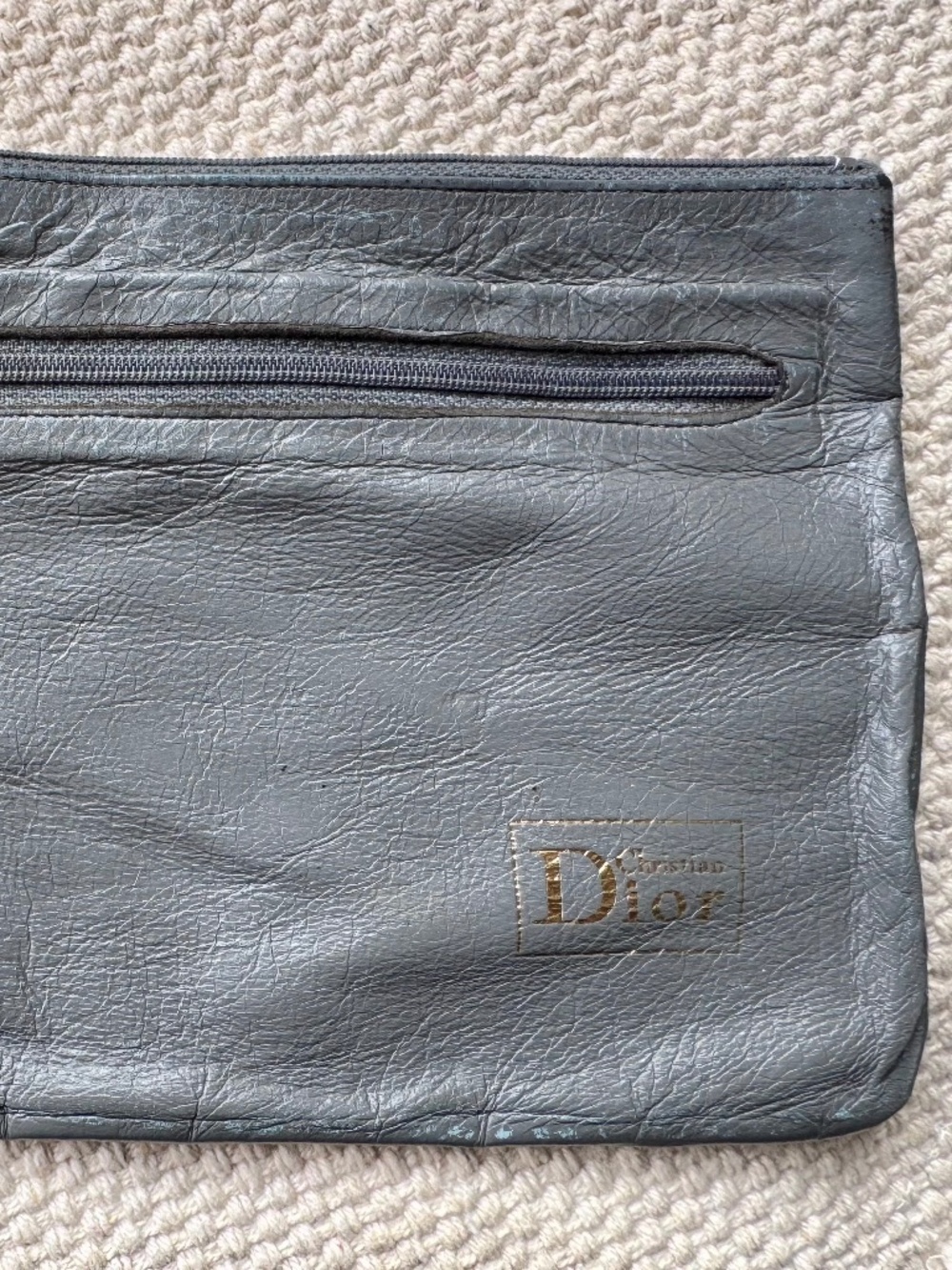 Sublime pochette vintage authentique en cuir de Dior